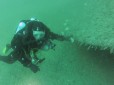 Chris H on the bow of Alaunia